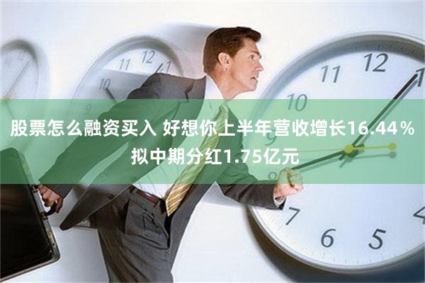 股票怎么融资买入 好想你上半年营收增长16.44％ 拟中期分红1.75亿元