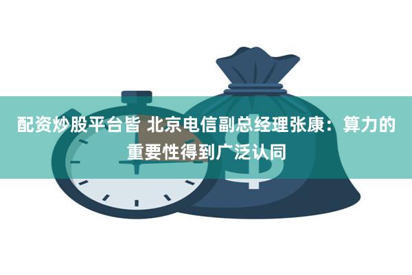 配资炒股平台皆 北京电信副总经理张康：算力的重要性得到广泛认同